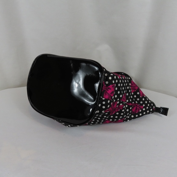 Betseyville Betsey Johnson Pink Bows and White Polka Dots Handbag Purse - Picture 9 of 16